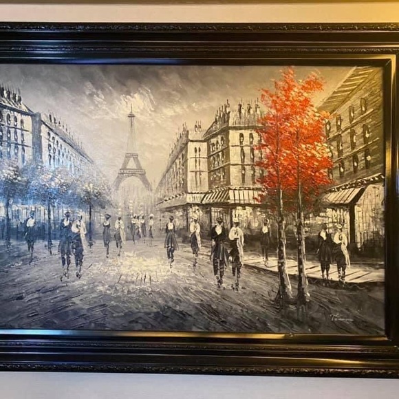 Eiffel Tower Oil Canvass Painting - Picture 5 of 8